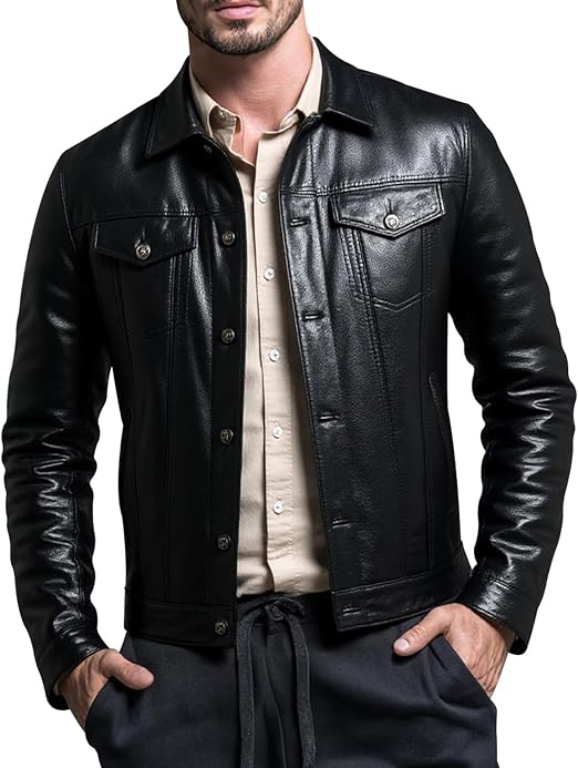 A Rugged, Genuine Cowhide Leather Jacket Built for Character - Image 4