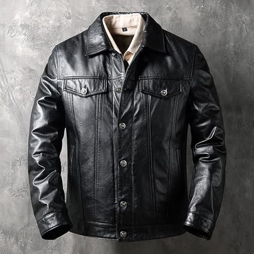 A Rugged, Genuine Cowhide Leather Jacket Built for Character