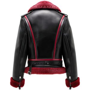 Alternative view of Women’s Nightfall Black & Crimson Sheepskin Aviator