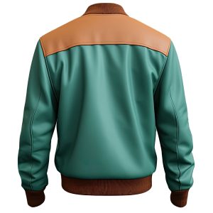 Alternative view of Street Legend Varsity Leather Bomber Jacket
