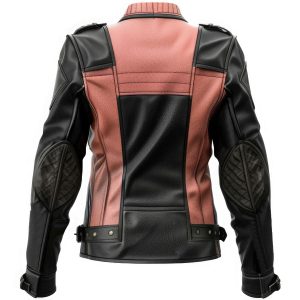 Alternative view of Own Nights With This Pink Black Biker Jacket