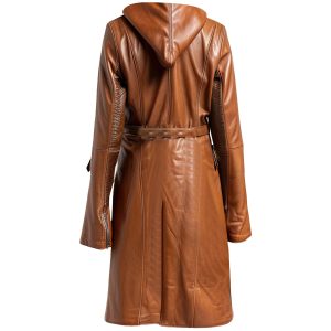 Alternative view of Shadow Huntress Hooded Leather Trench