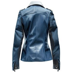 Alternative view of Sapphire Seduction Cross-Zip Leather Jacket